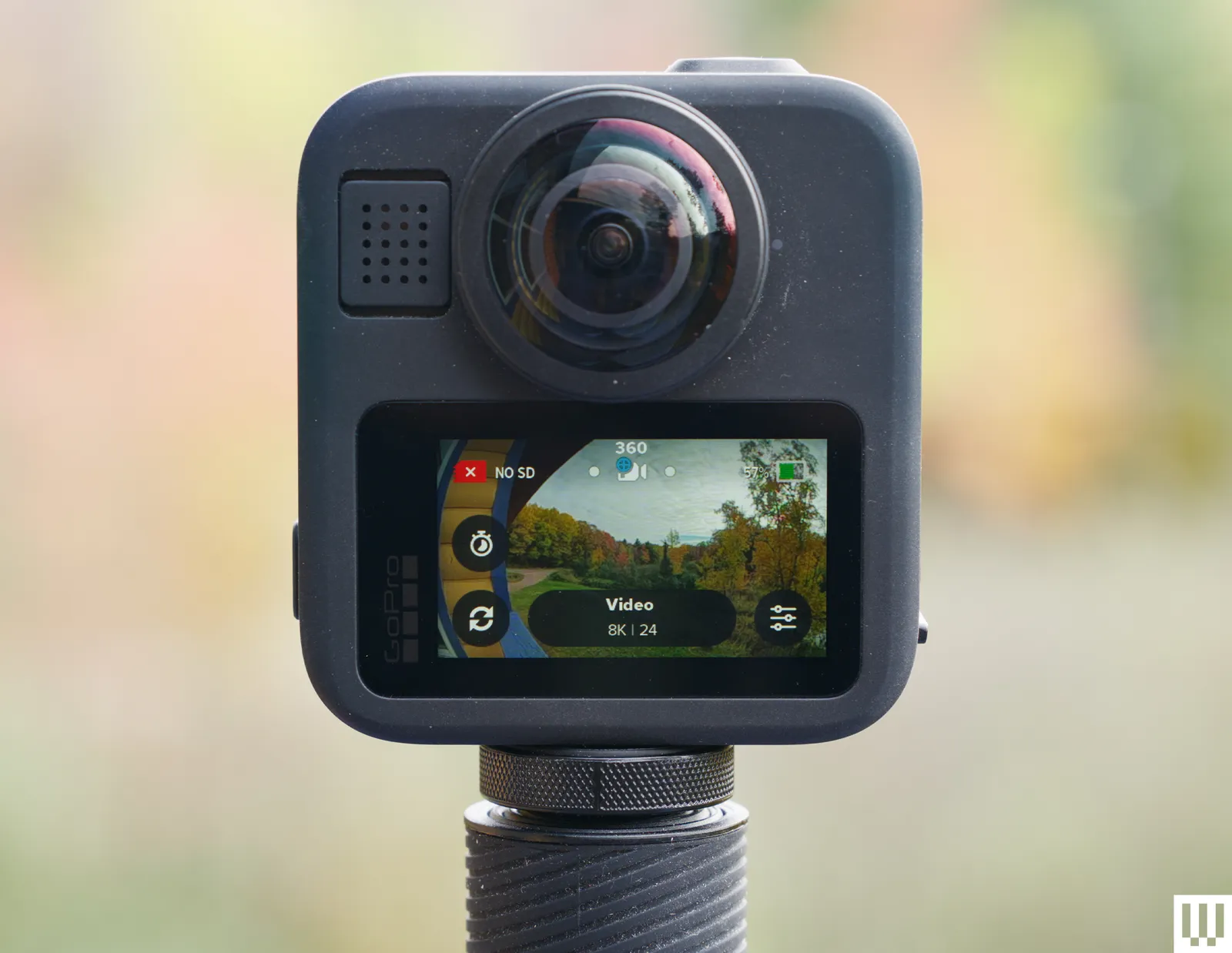 GoPro MAX2 screen showing 360 video mode